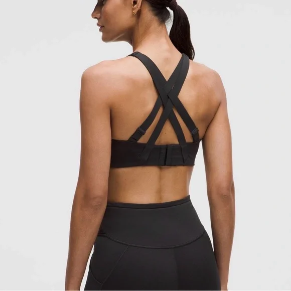 Lululemon Black High Energy Sports Bra 38DD - Picture 2 of 5